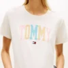 Wielobarwna koszulka z logo Tommy w stylu varsity Wielobarwna koszulka z logo Tommy w stylu varsity