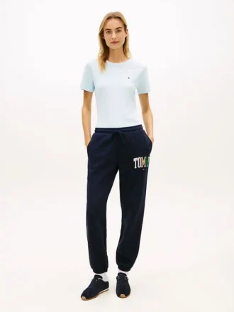 Wielokolorowe spodnie dresowe z logo Tommy Wielokolorowe spodnie dresowe z logo Tommy