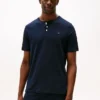 Zamszowa koszulka nocna z dekoltem Henley Zamszowa koszulka nocna z dekoltem Henley