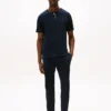 Zamszowa koszulka nocna z dekoltem Henley Zamszowa koszulka nocna z dekoltem Henley