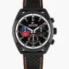 Zegarek chronograf z paskiem skórzanym 40 mm Zegarek chronograf z paskiem skórzanym 40 mm
