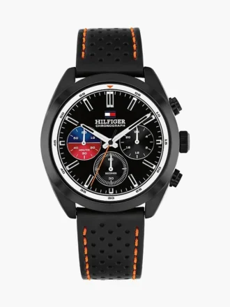 Zegarek chronograf z paskiem skórzanym 40 mm