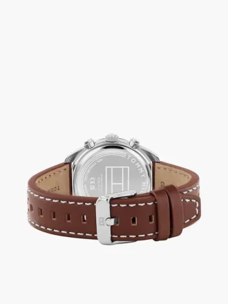 Zegarek chronograf z paskiem skórzanym 40 mm
