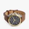 Zegarek chronograf z paskiem skórzanym 40 mm Zegarek chronograf z paskiem skórzanym 40 mm