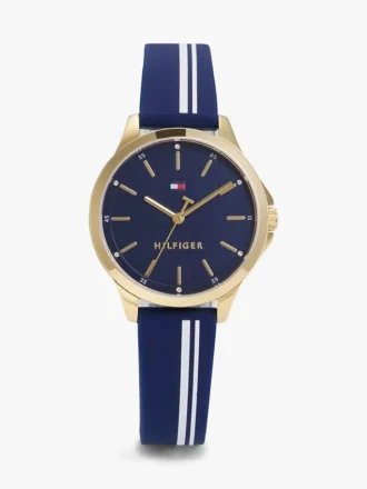 Zegarek z paskiem w charakterystyczne paski 34 mm