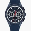 Zegarek z podwójnym czasem i silikonowym paskiem 43 mm Zegarek z podwójnym czasem i silikonowym paskiem 43 mm