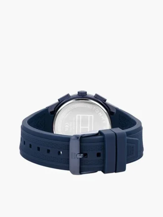 Zegarek z podwójnym czasem i silikonowym paskiem 43 mm
