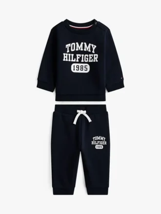 Zestaw bluza i spodnie z logo dla niemowląt Zestaw bluza i spodnie z logo dla niemowląt