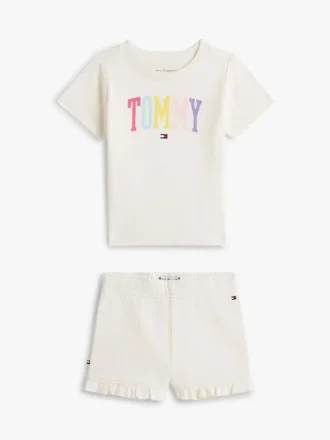 Zestaw dla niemowląt: koszulka z logo Tommy i szorty